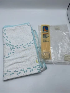 De Colección Carters Aqua Amarillo Dinosaurio Pistas Pies Puntos Bebé Manta Algodón Seguridad - Imagen 1 de 4