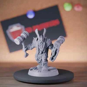 Mini Mazmorras y Dragones Miniatura Hammer Time Mini DnD 5e Enano con Martillos - Imagen 1 de 8