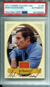 Bob Woodward 2012 Panini #136 signed PSA/DNA auto slabbed baseball politics card - Foto 1 di 2