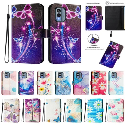 Phone Case for Nokia G20 X20 XR20 X30 C30 G21 Luxury Painting Wallet Flip Cover - Image 1 of 4
