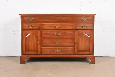 Henkel Harris American Colonial Cherry Wood Sideboard Buffet or Bar Cabinet - Image 1 of 4