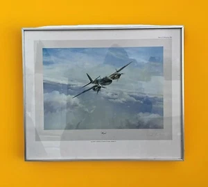 WW2 RAF MOSQUITO LEONARD CHESHIRE VC Signed Robert Taylor print FRAMED - Picture 1 of 7