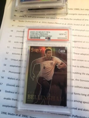 2022-23 Panini Select FIFA Artistic Impressions #7 Jude Bellingham PSA 10  - Image 1 of 2