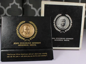 1917-1963 John Fitzgerald Kennedy Memorial Bronze Art Medal in Original Box - Picture 1 of 7
