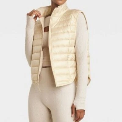 Nuevo con etiquetas Chaleco acolchado JoyLab cremallera completa acolchado en crema para mujer talla XL Foto 1 de 4