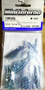 Kyosho IHW08BL Set Vite Colore Alluminio Blu per Modellino Auto RC Mini Inferno - Foto 1 di 2