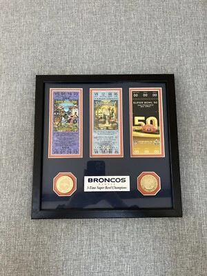 Colección de boletos de 50 campeones Highland Mint Denver Broncos Super Bowl Foto 1 de 4