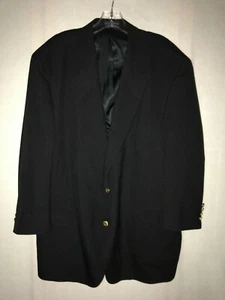 DILLARDS WIMBLEDON OF ENGLAND BLACK JACKET BLAZER SIZE 46 GOLD BUTTONS - Picture 1 of 4