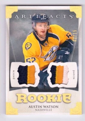 2013 Austin Watson Upper Deck Artifacts Rookie Relic /15 - Image 1 of 2