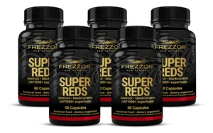 FREZZOR Super Reds Capsules, All-Natural New Zealand Red Superfood 5 Pack - Picture 1 of 4