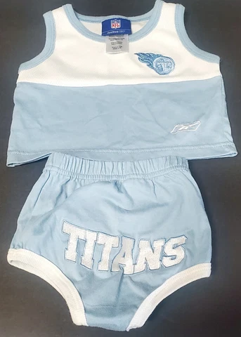 Tennessee Titans NFL Reebok 2 Piece Tank/Short Outfit Infant 12 Month Light Blue Cover