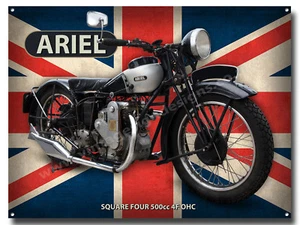 ARIEL SQUARE FOUR 500CC 4F OHC MOTORCYCLE METAL SIGN.12" X 16".BRITISH BIKES - Picture 1 of 1