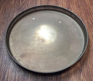 Vintage Brass Dining and Serving Tray High Tea or Cocktail Drinks Tray 13" - Picture 1 of 7