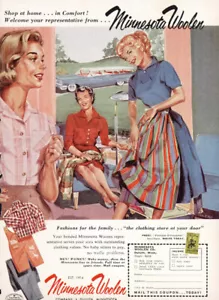 1959 Minnesota Woolen: Shop at Home Vintage Print Ad - Picture 1 of 1