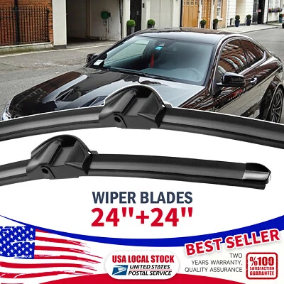 Front Windshield Wiper Blade 24"+ 24" For Mercedes-Benz C63 AMG 2008-2013 - Image 1 of 4
