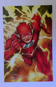 The Flash 11x17" signierter Kunstdruck - Shelby W Robertson - DC Comics Poster - Bild 1 von 2