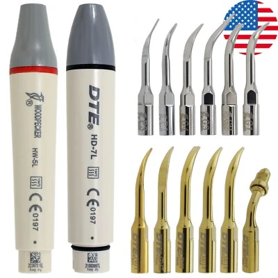 Woodpecker DTE Dental Ultrasonic Scaler Piezo Handpiece HW-5L HD-7L Tips G1 GD1 - Image 1 of 4