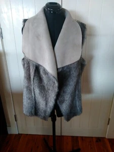 Hand made unlined ladies sleeveless vest Size OSFA (looks like rabbit?) - Picture 1 of 7