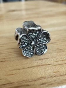 Genuine Pandora Pave Primrose Flower Charm - Picture 1 of 4