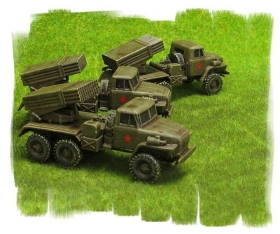 Pintado!!! - Batería de granizo soviética BM-21 (3 vehículos) - 15 mm Tercera Guerra Mundial - Tercera Guerra Mundial Foto 1 de 2