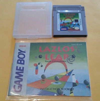 Lazlos' Leap Game and Manual (Nintendo Game Boy 1992 Gameboy Rare HTF Cart Lazlo - Image 1 of 3