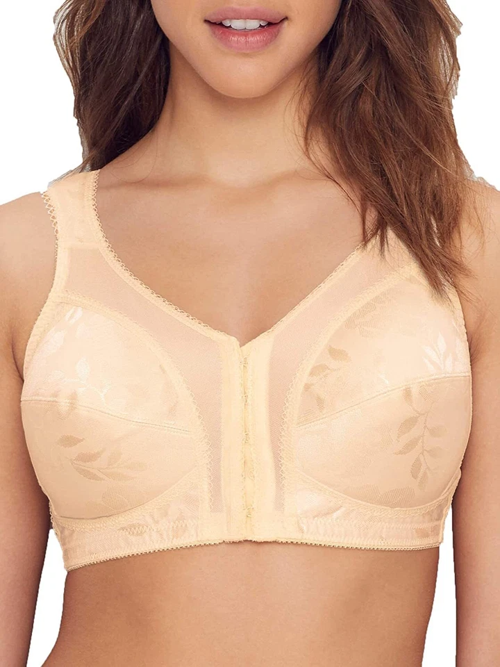 Playtex LIGHT BEIGE 18 Hour Comfort Strap Front Close Bra US 38C