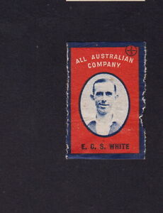 5151) DUNCAN'S YACHT MB LABEL 1938 ASHES AUSTRALIAN CRICKETER "E.C.S. WHITE"
