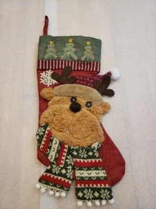 Medias de Navidad reno con una bufanda Holiday Cheer - Imagen 1 de 4