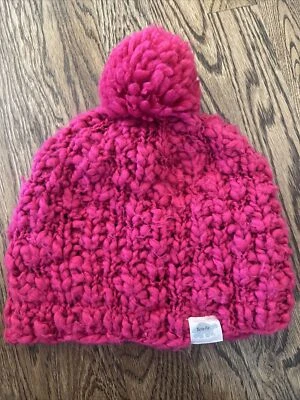 Gorro de piel de tortuga para niños 7-12 rosa nieve fushia pompón Foto 1 de 4