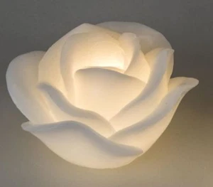 620910 Rosas Vela 13cm Blanca LED Vela incluida Batería con Temporizador - Imagen 1 de 1