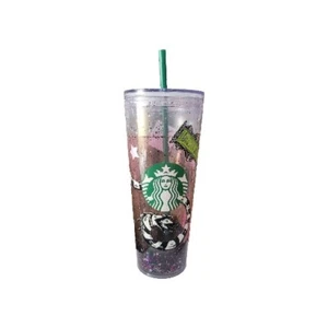 Starbucks Beetlejuice Customized 24oz Purple Glitter Double Wall Cold Cup - Picture 1 of 10