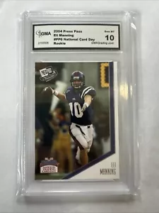 2004 Eli Manning Press Pass National Trading Card Day Rookie RC PP6 Graded 10 - Picture 1 of 2