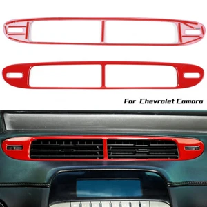 Red Interior Air Vent Outlet Panel Decor Cover Trim For 2010-15 Chevrolet Camaro - Picture 1 of 12