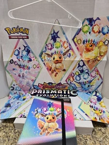 Juego de colección de carpetas y carteles Pokémon Evoluciones prismáticas SOLO (sin paquetes) - Imagen 1 de 10