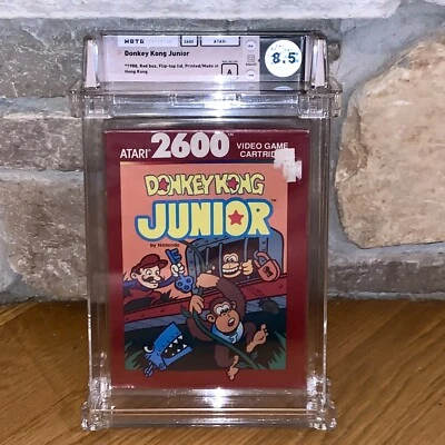 New Atari 2600 Donkey Kong Junior 1983 Factory Sealed WATA 8.5 Graded Game  - Image 1 of 4