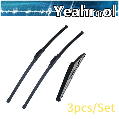 Yeahmol 24"19"14" Front Rear Wiper Blades Fit for 2013-2010 Mazda 3 Sport, 3pc - Image 1 of 4