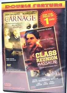DOUBLE FEATURE CARNAGE (1984)/CLASS REUNION MASSACRE (1988) DVD SLIM CASE VG CON - Picture 1 of 3
