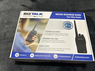 Midland MB400 Biztalk Business Band Two Way Radio 4W 16 Channel - Image 1 of 3