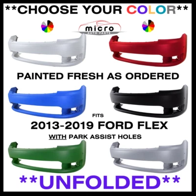 NEW FRONT BUMPER FOR 2013-2019 FORD FLEX PAINTED *CHOOSE YOUR COLOR* FO1000686 Foto 1 de 4