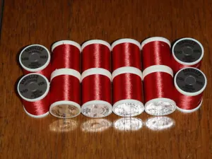 12 carretes Danville 3/0 rojo hilo para atar moscas - Imagen 1 de 1