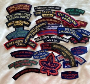 Canadian Army Cloth  Shoulder Titles - wide selection, see drop down menu. - Picture 1 of 58