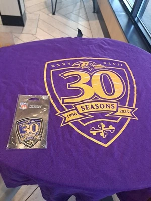 🔥 Pacote de camiseta e ímã Gildan PurpleBaltimore Ravens 30ª temporada XL/XLarge - Imagem 1 de 4