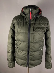 Bogner Fire + Ice Men’s Down Jacket 600 Fill Green Hooded Puffer Coat Size M/L - Picture 1 of 20