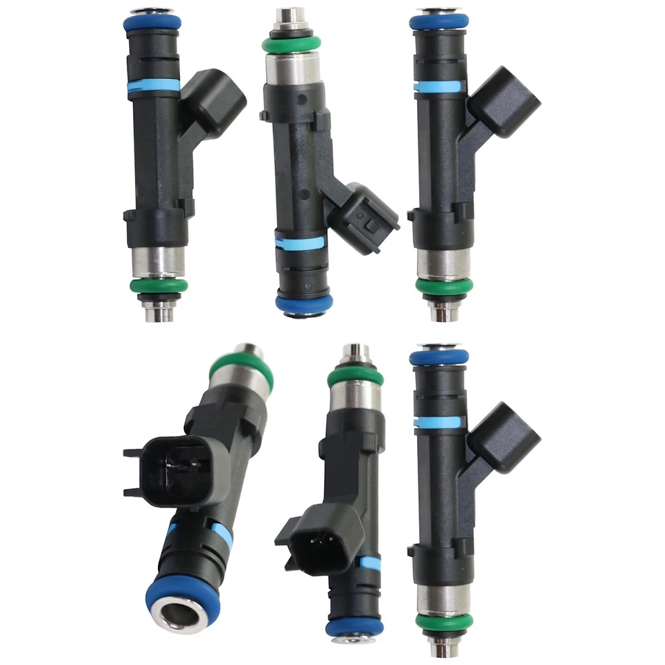 Juego de 6 inyectores de combustible de gasolina para camioneta Ram Jeep Liberty 1500 Dodge Nitro Dakota Foto 1 de 4