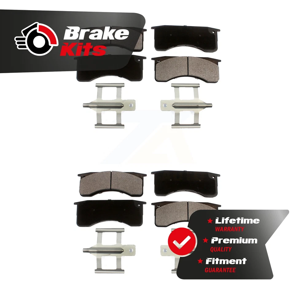 Front Rear Ceramic Brake Pads Kit For 2014-2017 IC Corporation CE School Bus - Image 1 of 1