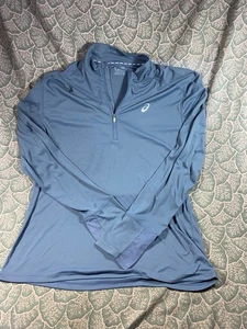 Asics Herren Langarm 1/4 Reißverschluss Training Laufen Pullover Shirt Oberteil - Größe 2XL - Bild 1 von 2