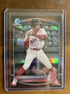 2025 Bowman Chrome Kristian Campbell Reptilian Refractor Boston Red Sox - Picture 1 of 2
