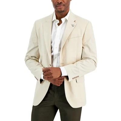 Blazer Abrigo Deportivo 40 R Beige Elástico Sólido Nautica Para Hombre Calce Moderno Foto 1 de 1