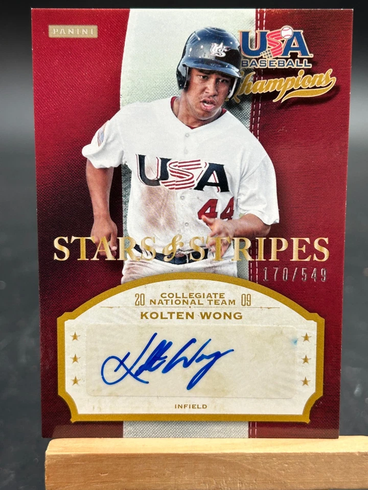 2013 USA Baseball Champions Stars & Stripes Signatures /549 Kolten Wong Auto - Image 1 of 2