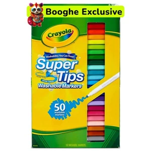 Marcatori lavabili Crayola Supertips - Confezione da 50 - Disegna linee spesse o sottili! - Foto 1 di 4